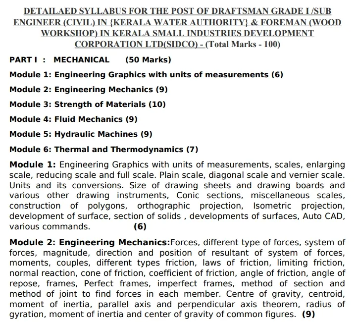Kerala PSC Draftsman Syllabus 2026.webp