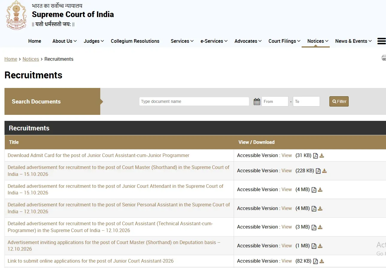 Supreme Court Recruitment 2026.webp